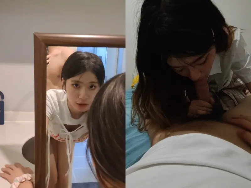 Chị thiên thần doggy trước kính sướng tê người